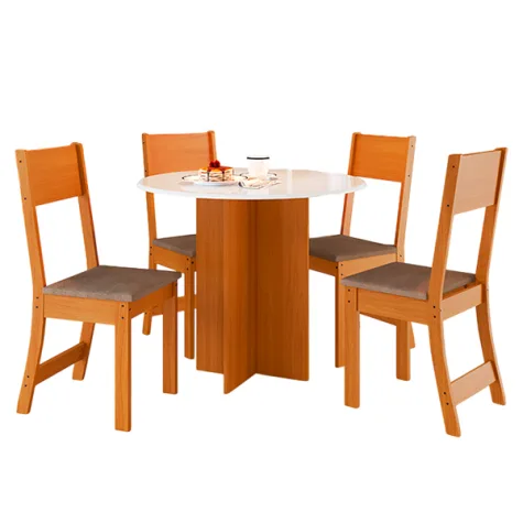 CONJUNTO COMEDOR  ALICE REDOND 4S 10085.1 IND FRE|OW