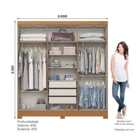 ROPERO BRIZ B367 NATURE/OFF WHITE