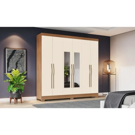 ROPERO BRIZ BE418 6PT NATURE/OFFWHITE C/ ESP
