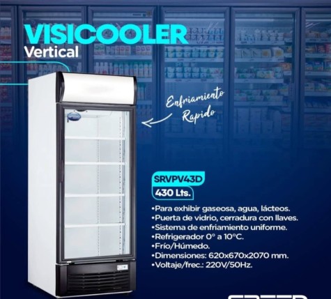 SPEED VISICOOLER VERT 430L F/HUM DBL/V 62X67X207