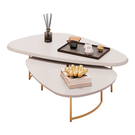 MESA CENTRO PETALA OFF/WHITE (DJMOVEIS)