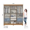 ROPERO BRIZ BE418 6PT NATURE/OFFWHITE C/ ESP