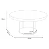 HB MESA CENTRO SKY (5322) C/MADERA OFF WHITE