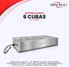 SPOLU BUFETERA MESA TERMICA 6 CUBAS INOX 210X1020X60MM 220V
