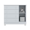 COMODA ZAP 2561 4C C/PIE QMOVI GRIS