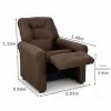 POLTRONA RECLINABLE MATRIX CLIO MX-24 CUERINA MARRON